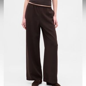 GAP Easy Wide-Leg Pants Small Petite Terra Brown